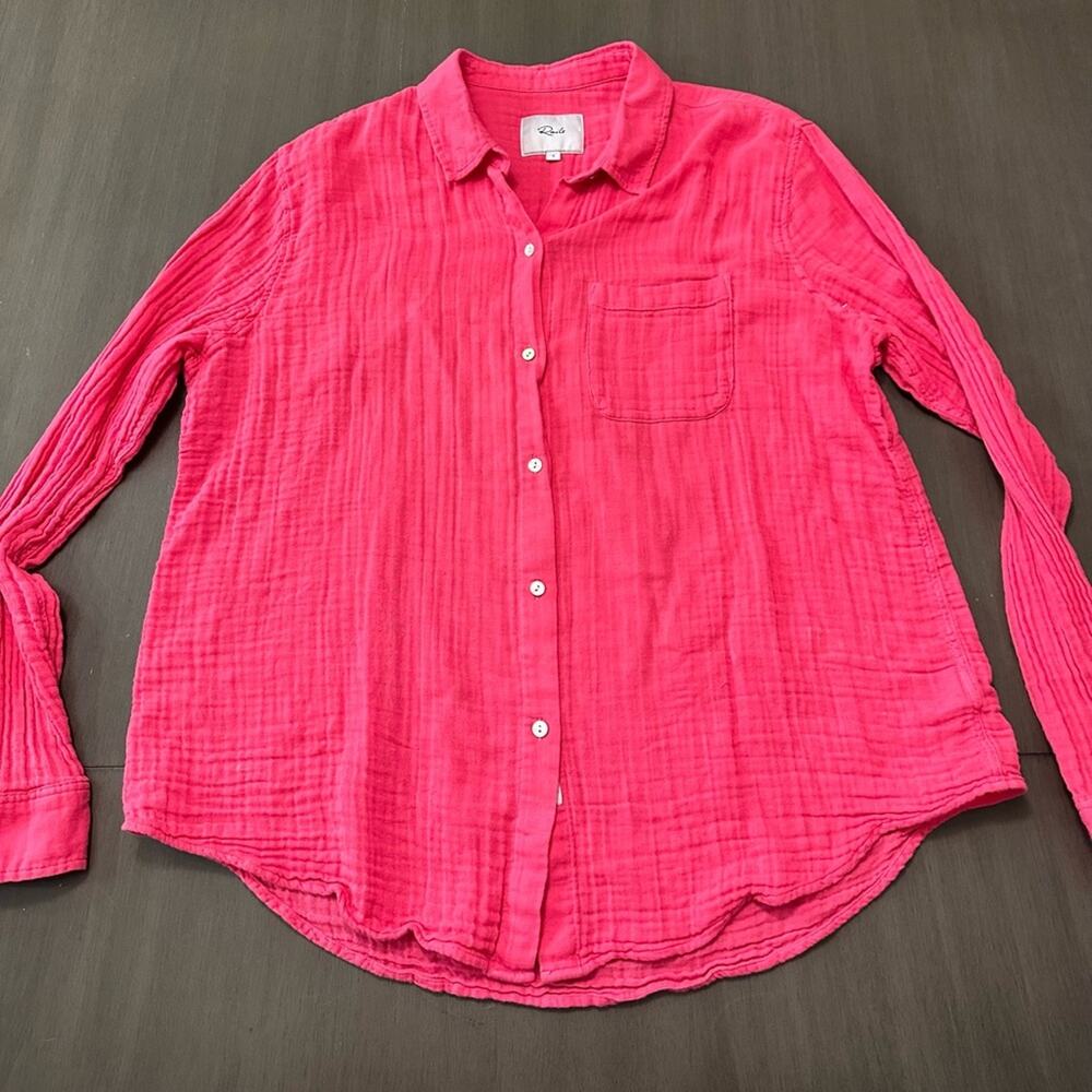 Rails Ellis Gauze Oversized Button Down Shirt - image 7